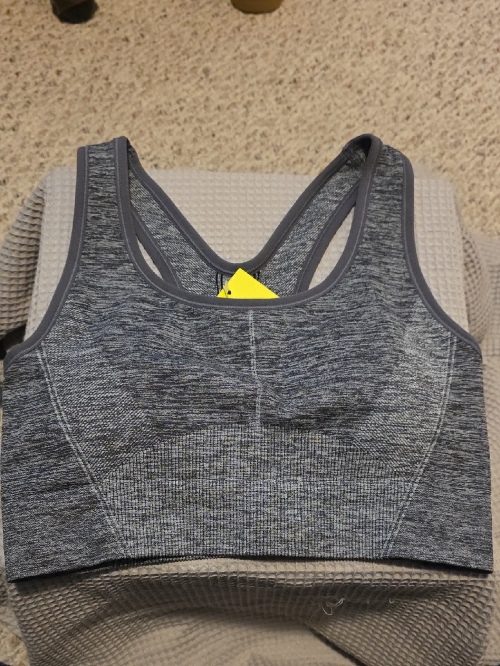 All In Motion Seamless Heathered Gray Sports Bralette - Racerback Comfort